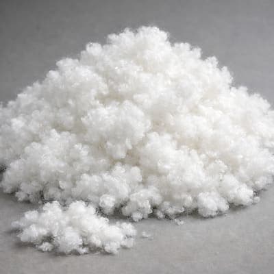 Conjugate hollow siliconized polyester staple fiber cluster